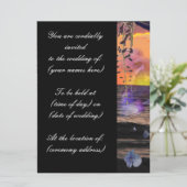 Strand-Hochzeits-Einladungen Einladung (Stehend Vorderseite)