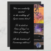 Strand-Hochzeits-Einladungen Einladung (Vorne/Hinten)