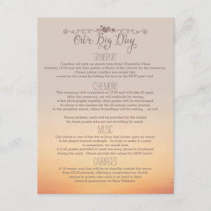 Strand-Hochzeits-Einsatz "unser großer Tag " Begleitkarte