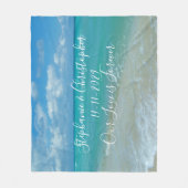 Strand-Hochzeits-kundenspezifisches Fleecedecke (Vorderseite)