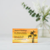 Strand-Hochzeits-Minister Visitenkarte (Stehend Vorderseite)