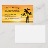 Strand-Hochzeits-Minister Visitenkarte (Vorne/Hinten)