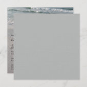 Strand-Hochzeits-Ozean-Wellen u. Sand Einladung (Vorne/Hinten)