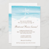 Strand-Hochzeits-Proben-Abendessen ı Starfish u. Einladung (Vorne/Hinten)