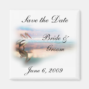 Strand-Hochzeits-Save the Date Magneten Magnet