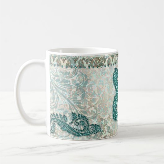 Strand-Hochzeits-Seepferdvalentine-Kaffee-Tasse Kaffeetasse (Links)