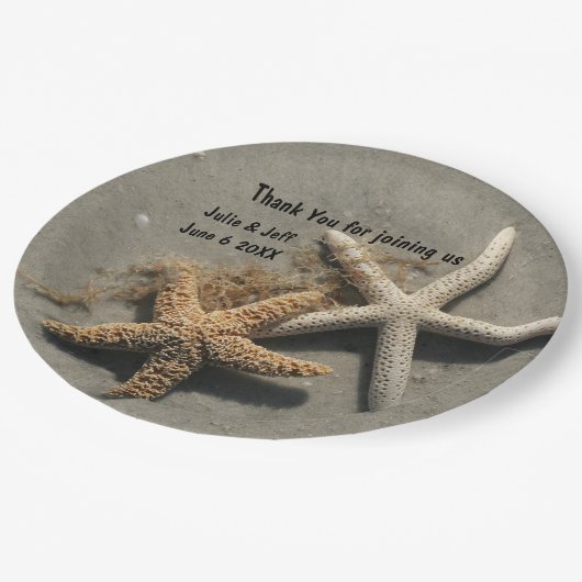 Strand-Hochzeits-Thema-Party-Teller Pappteller (Schrägansicht)