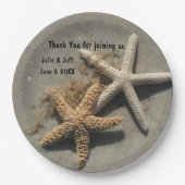Strand-Hochzeits-Thema-Party-Teller Pappteller (Vorderseite)