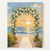 Strand-Hochzeitsbogen-Blumen-Wasserfarbe Planer (Rückseite)