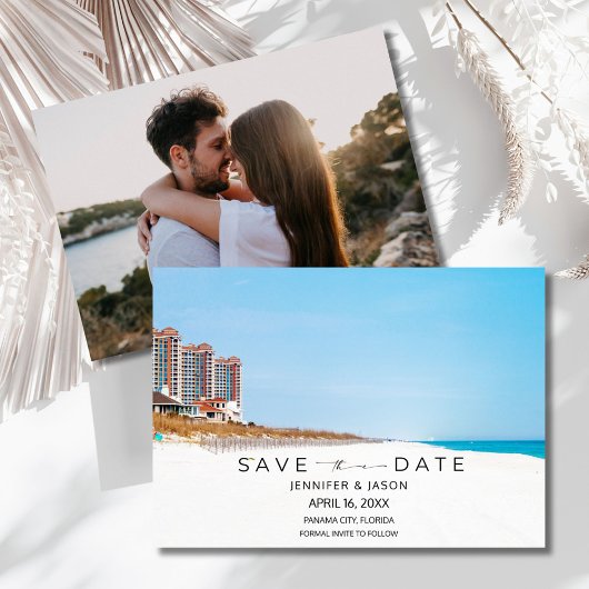 Strand-Hochzeitsfoto - Save-the-Date Save The Date