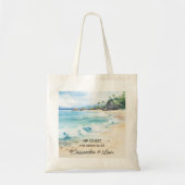 Strand-Hochzeitsgeschenk oder Willkommensgeschenk Tragetasche (Vorne)