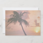 Strand Hochzeitspalme, Sonnenuntergang, Boot Save Save The Date (Rückseite)