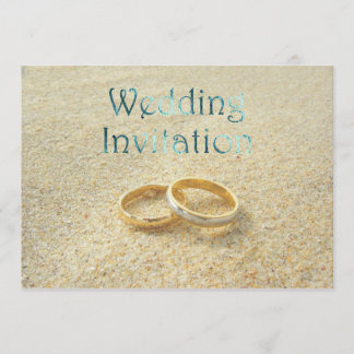 Strand Hochzeitsringe Hochzeitseinladung Einladung