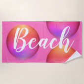 Strand Hot Pink Orange Ombre Strandtuch (Vorderseite)