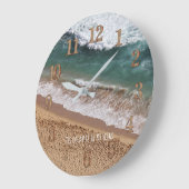 Strand House Räume Ocean Life Zitat Custom Große Wanduhr (Winkel)