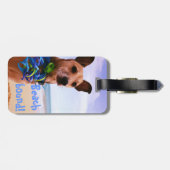 Strand-Hund Gepäckanhänger (Rückseite horizontal)