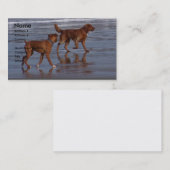 Strand-Hunde Visitenkarte (Vorne/Hinten)