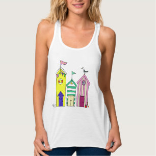 Strand-Hütten 1 Illustration Tank Top