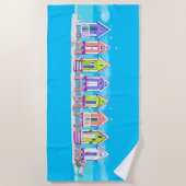 Strand-Hütten-Entwurf Strandtuch (Vorderseite)