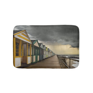 Strand-Hütten in einem Sommer-Sturm Southwold Badematte