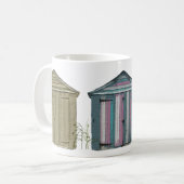 Strand-Hütten-Kunst Kaffeetasse (Vorderseite Links)