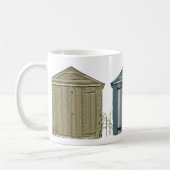 Strand-Hütten-Kunst Kaffeetasse (Links)