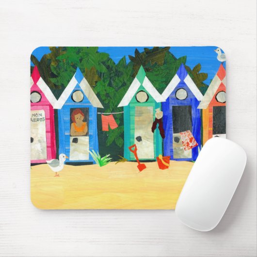 "Strand-Hütten" Mousepad (Mit Mouse)