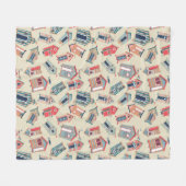 Strand-Hütten-Muster Fleecedecke (Vorderseite (Horizontal))