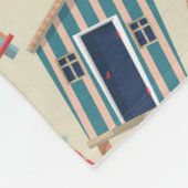 Strand-Hütten-Muster Fleecedecke (Ecke)