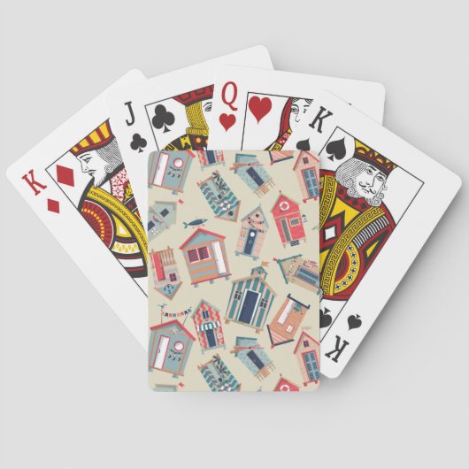 Strand-Hütten-Muster Spielkarten (Rückseite)