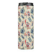 Strand-Hütten-Muster Thermosbecher (Rückseite)