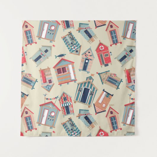 Strand-Hütten-Muster Wandteppich (Vorderseite (Horizontal))