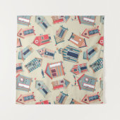 Strand-Hütten-Muster Wandteppich (Vorderseite)