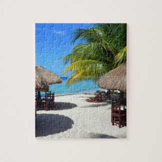 Strand-Hütten-Palme-aquamarines Wasser Vaca Puzzle