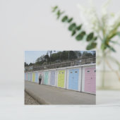 Strand-Hütten Postkarte (Stehend Vorderseite)