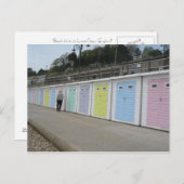 Strand-Hütten Postkarte (Vorne/Hinten)