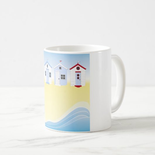 Strand-Hütten-Tasse Kaffeetasse (VorderseiteRechts)