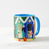 "Strand-Hütten-" Wecker-Tasse Tasse (VorderseiteRechts)