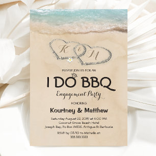 Strand I DO BBQ Verlobungsfeier Einladung