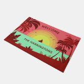 Strand-Illustrations-Name-Türmatten Fußmatte (Schrägansicht)