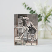 Strand-Illustrations-Postkarte KRW Vintage Postkarte (Stehend Vorderseite)