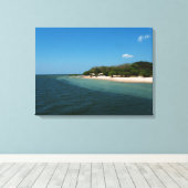 Strand in Alter Leinwanddruck (Insitu (Holzboden))