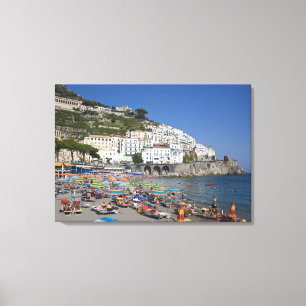Strand in Amalfi, Kampanien, Italien Leinwanddruck
