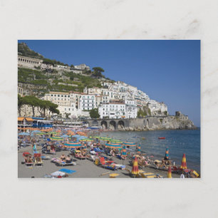 Strand in Amalfi, Kampanien, Italien Postkarte