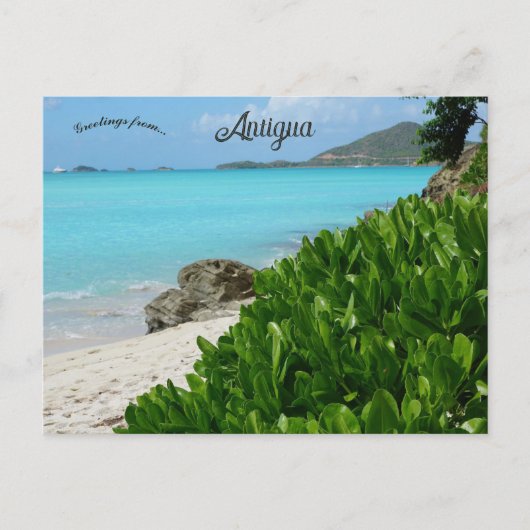 Strand in Antigua Postkarte (Vorderseite)