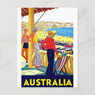 Strand in Australien, Aussicht, Menschen auf der T Postkarte