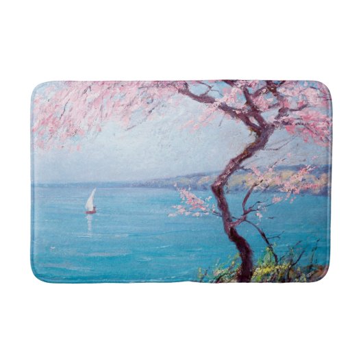 Strand in Biarritz, Frankreich (von Kimon Loghi) Badematte (Vorderseite)