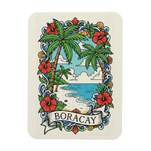 Strand in Boracay Philippinen Magnet