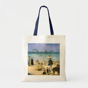 Strand in Boulogne bei Edouard Manet, Vintage Kuns Tragetasche