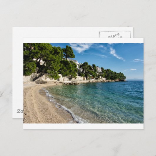 Strand in Brela, Kroatien Postkarte (Vorne/Hinten)